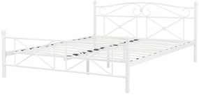 Franciaágy 140 cm RANDEZ (fém) (fehér). 1018569