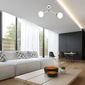 Felületre szerelhető csillár JOY 2xE14/40W/230V fehér/arany