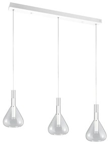 Fehér LED függőlámpa üveg búrával Cipera – CINQUE