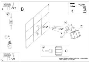 Sollux SL.1111 - Fali spotlámpa BELUCI 1xE14/40W/230V fehér