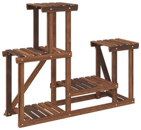 tömör fenyőfa virágtartó állvány 90 x 25 x 73,5 cm