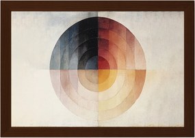 Poszter Keret Fa Grafika Absztrakt Bauhaus Kör Geometria 60x40