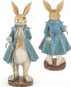 Nyuszi figura Dekoratív 26cm Elegáns Úriember Húsvét Nyuszi Dekoráció