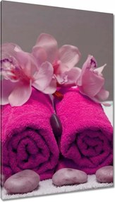 Vászonkép 80x120 Lila törölköző Virág