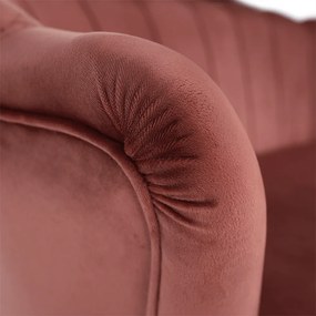 Pad Art-deco stílusban, rózsaszín Velvet anyag/gold chróm-arany, NOBLIN