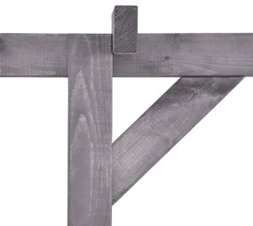 Szürke impregnált fenyőfa kerti pergola 200 x 40 x 205 cm