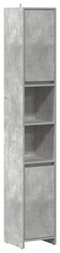 betonszürke forgácslap fürdőszobaszekrény 30 x 30 x 183,5 cm
