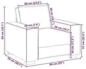 bordó színű szövet kanapéfotel 60 cm