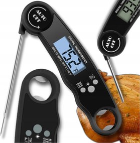 Konyhai Hőmérő -50-300°C Vezeték Nélküli Digitális LCD Steak Hús Szonda