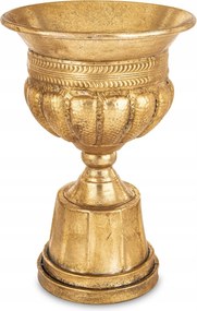 Retro váza kaspó fém arany csésze arany virág kehely