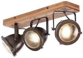 Brilliant - CARMEN WOOD 3x GU10/5W/230V spotlámpa, barna