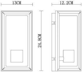 Globo 31982W - Kültéri fali lámpa LOGANA 1xE27/60W/230V IP44 fehér