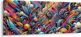 Kép - Színes graffiti (120x50 cm)
