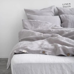 Világosszürke egyszemélyes len ágyneműhuzat 135x200 cm – Linen Tales