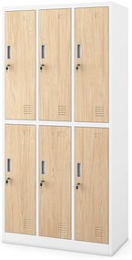 IGOR cabinet white RAL9003 golden oak H1850*W900*D450