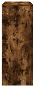 füstös tölgy szerelt fa bárasztal tárolókkal 90 x 40 x 103,5 cm