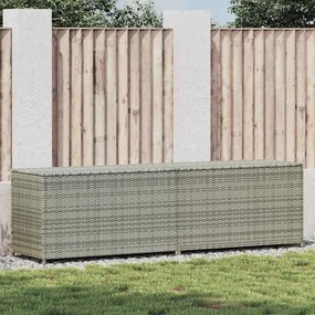 vidaXL szürke polyrattan kerti tárolóláda 200 x 50 x 60 cm