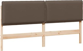 vidaXL Kárpitozott fejtámla Természetes és Világosszürke 200 cm