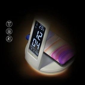 Retlux-LED Dimmelhető lámpa vezeték nélküli újratölthető Qi-vel és kijelzővel LED/6W/230V 3000/4000/6000K