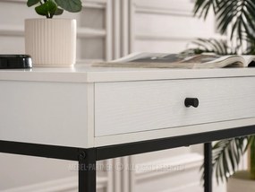 PC asztal Kaplan (fehér fa + fekete). 1109767