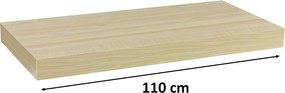 Fali polc STILISTA® Volato 110 cm - fa világos