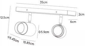 Lucide 35913/02/33 - Spotlámpa FLORIS 2xGU10/40W/230V zöld