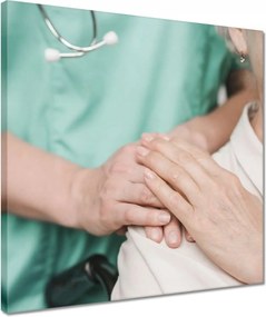 Vászonkép 40x40 Ápolónő kéz váll