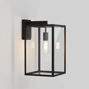 ASTRO LIGHTING 1354007 BOX Modern Kültéri Fali Lámpa Fekete, Átlátszó E27 IP44