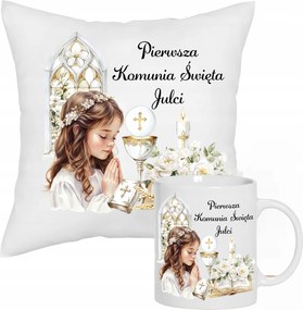 Elsőáldozási Emlék Kislánynak Névre Szóló Bögre Párna