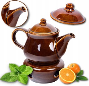 Hagyományos Vízforraló Kerámia Boros Tea Melegítővel 1L