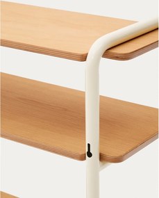 Bézs-natúr színű függő gyerek könyvespolc kőrisfa dekorral 60x70x28 cm Tinn – Kave Home