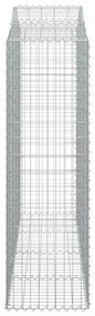 7 db íves horganyzott vas gabion kosár 200x50x160/180 cm