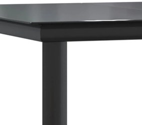 3 részes szürke polyrattan kerti étkezőgarnitúra párnával