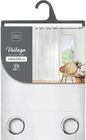 Fehér voile fényáteresztő függöny 140x240 cm Lissea – douceur d'intérieur