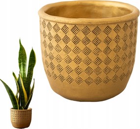 Beton Virágtartó Arany dekoratív nappaliba díszített matt kerek