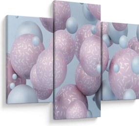 Absztrakt kép - Pasztell gömbök (90x60 cm)