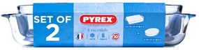 Pyrex Üveg sütőedény szett 2 db, 2,7 l + 2,2 l