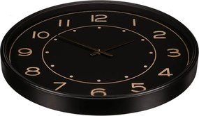 Falióra 60 cm átmérő fém fekete arany számokkal