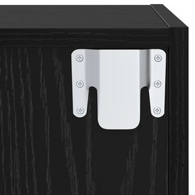 TV Szekrény Szett 2 pcs Musta tammi 37 x 37 x 142.5 cm Faanyag