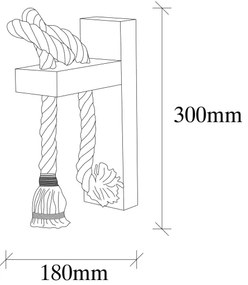 Fali lámpa EREBOS 1xE27/40W/230V