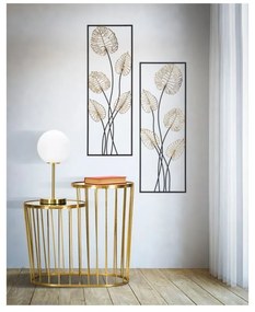 Luxy -B- levél motívumos fali fémdekoráció, 31 x 90 cm - Mauro Ferretti