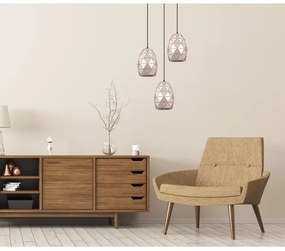 ITALUX MDM-3480/3A GD - Csillár zsinóron HARLEY 3xE27/40W/230V Rózsaarany