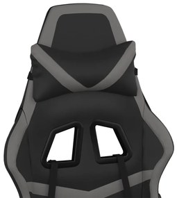 vidaXL fekete és szürke műbőr játékszék