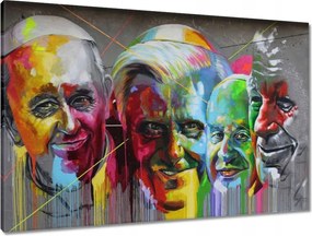 Vászonkép 90x60 Grafiti Pápa Dekoráció