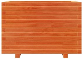viaszbarna tömör fenyőfa kerti virágtartó 70 x 40 x 49,5 cm
