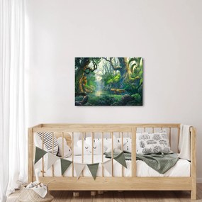 Kép - Egy trópusi erdő illusztrációja (70x50 cm)