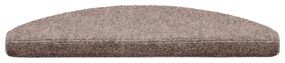 5 db öntapadós lépcsőszőnyeg 65 x 21 x 4 cm világosbarna félkör alakú nagy