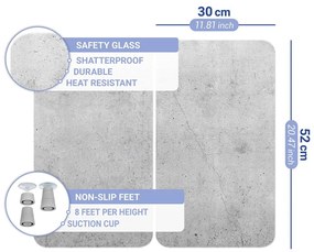 Edzett üveg tűzhely fedőlap szett 2 db-os Universal – Wenko