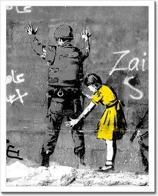 Poszterek keretben 40x50 Banksy kislány