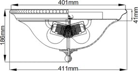 Hinkley Lighting CAMBRIDGE HK-CAMBRIDGE-F-A Süllyesztett mennyezeti lámpa 2x60W/E27